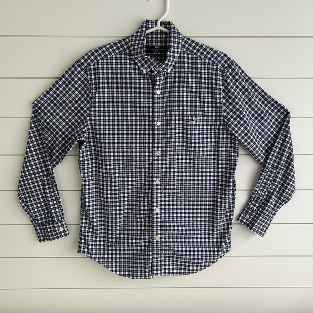 Vineyard Vines Blue Casual Button Down Shirt